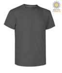 T-shirt girocollo a maniche corte uomo da lavoro in cotone, colore nero PASUNSET.GRC