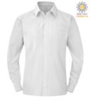 camicia da lavoro a manica lunga per uomo Poliestere e cotone color lime X-K545.BI