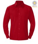 camicia da uomo colore rosso a manica lunga X-K545.RO