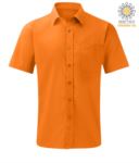 Camicia da lavoro colore viola a manica corta tessuto Poliestere e cotone X-K551.AR