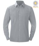 camicia da lavoro a manica lunga per uomo Poliestere e cotone color lime X-K545.GRC