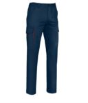 Pantaloni multitasche Blu Navy/Arancione VATHUNDERPAN.BLRO