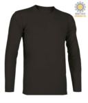 T-Shirt a manica lunga, girocollo, 100% Cotone, colore rosso X-CTU003.002