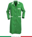 Camice da lavoro da donna made in Italy verde TCAL046.B07
