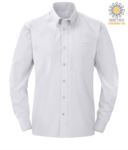 camicia da uomo a manica lunga colore bianco Poliestere e cotone X-F65114.BI