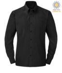 Camicia elegante da uomo colore nero in Poliestere e cotone X-F65114.NE