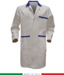 camice da lavoro bicolore 100% cotone made in Italy RUBICOLOR.CAM.BIAZ