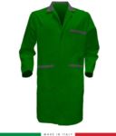 camice a manica lunga da lavoro made in Italy colore verde e giallo RUBICOLOR.CAM.VEBRGR