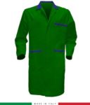 camice uomo da lavoro con bottoni coperti colore verde e grigio RUBICOLOR.CAM.VEBRAZ