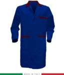 camice da lavoro 100% cotone made in Italy colore azzurro/grigio RUBICOLOR.CAM.AZR