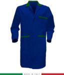 camice da lavoro 100% cotone made in Italy colore azzurro/grigio RUBICOLOR.CAM.AZVEBR