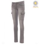 Pantalone donna jeans multitasche steel grey PAHUMMERLADY.GRC