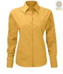 Camicia da donna a manica lunga per divisa da lavoro colore arancione X-K549.GI