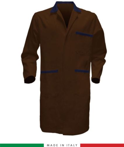camice da lavoro per uomo marrone/blu made in Italy