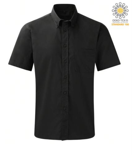 camicia colore nero per divisa da lavoro a manica corta