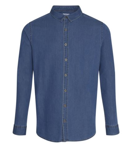 Camicia uomo in denim manica lunga