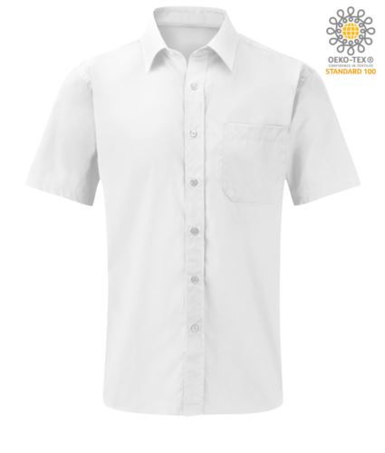 camicia da uomo a manica lunga colore bianco