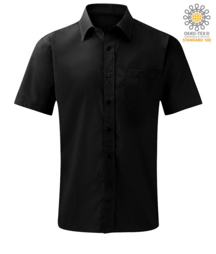 Camicia a manica corta per uso lavorativo colore nero