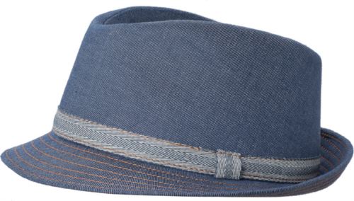 Cappello da cuoco, fascia contorno a contrasto, colore denim
