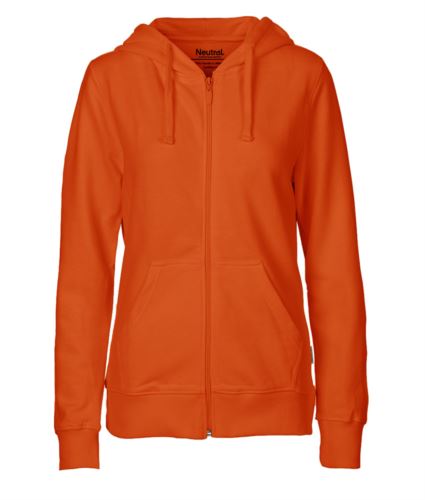 Felpa Hoodie con zip lunga