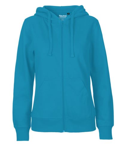 Felpa Hoodie con zip lunga