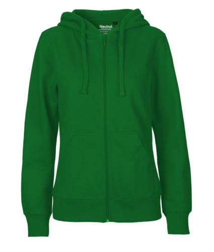 Felpa Hoodie con zip lunga