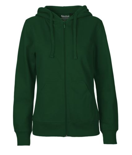Felpa Hoodie con zip lunga