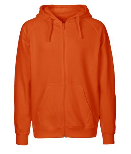 Felpa Hoodie con zip lunga