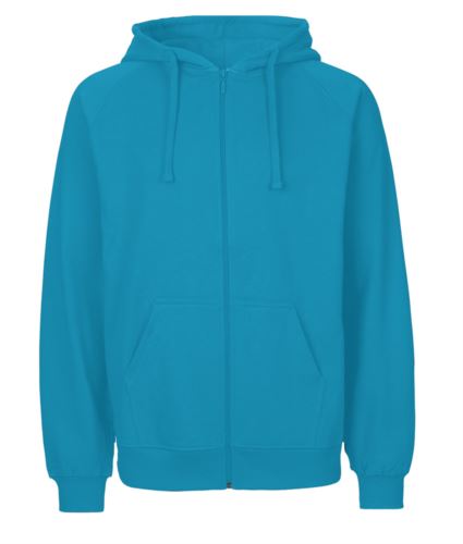 Felpa Hoodie con zip lunga