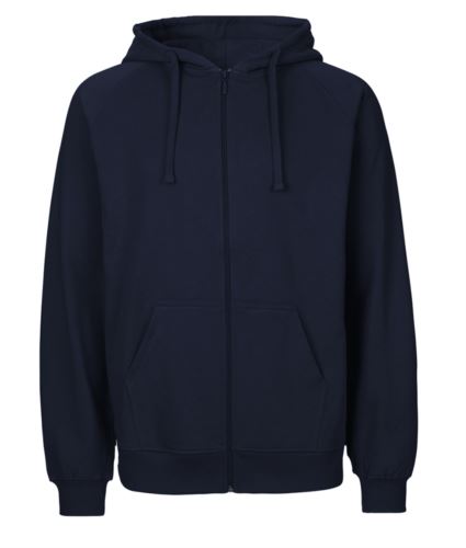 Felpa Hoodie con zip lunga