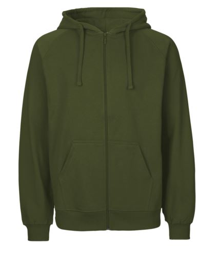 Felpa Hoodie con zip lunga