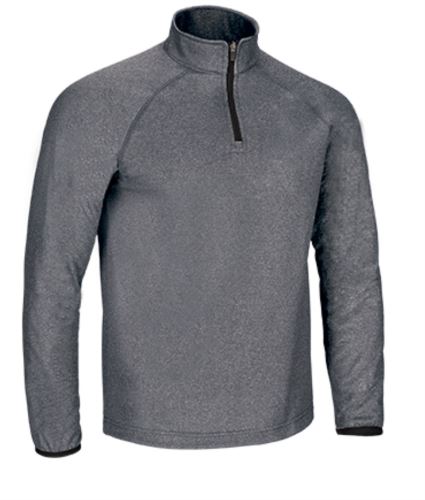 Felpa tecnica termica grigio melange