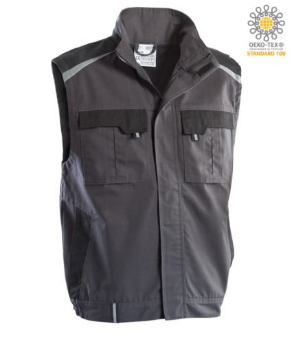 Gilet grigio/nero