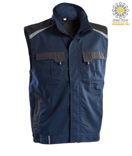 Gilet blu navy/grigio