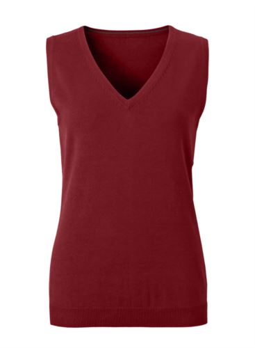 Gilet donna in maglina bordeaux