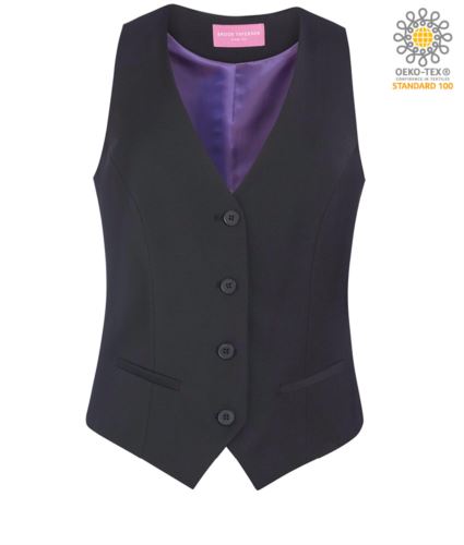 Gilet donna dal taglio sartoriale sfiancato colore charcoal