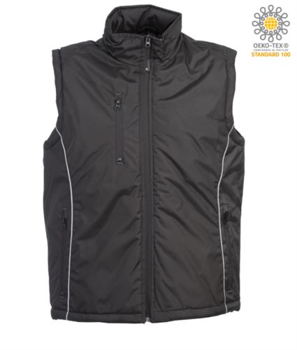 Gilet imbottito bicolore nero