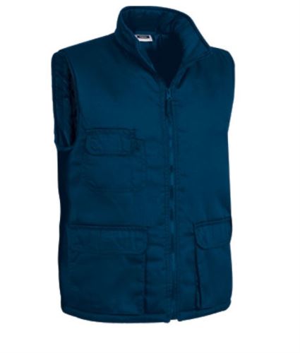 Gilet imbottito multitasche blu navy