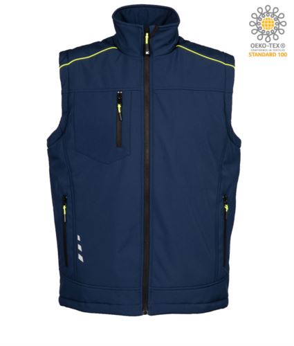 Gilet imbottito softshell blu navy