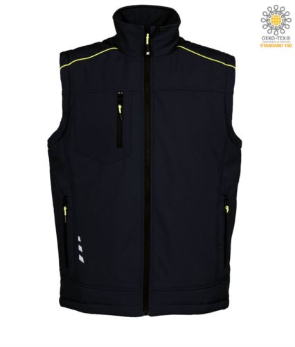 Gilet imbottito softshell nero