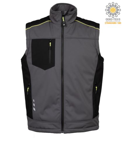 Gilet imbottito softshell grigio