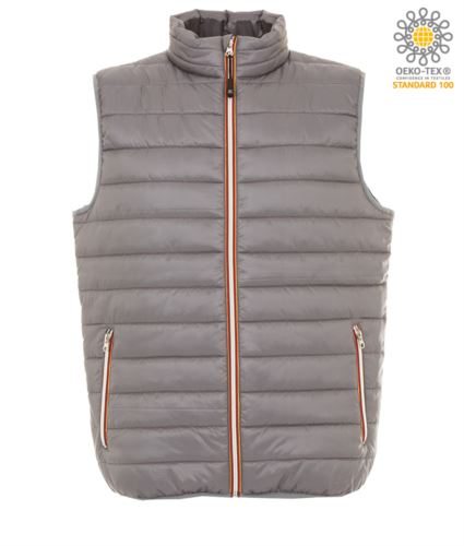 gilet da lavoro in nylon colore grigio con imbottitura in Poliestere