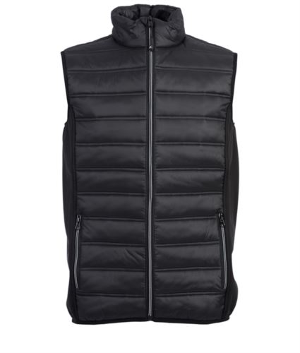 Gilet in tessuto composito nero