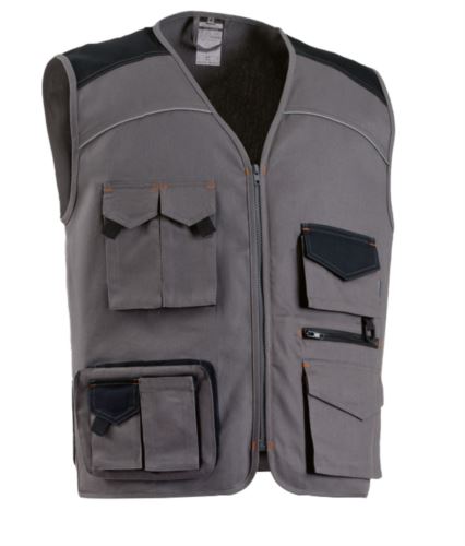 Gilet multitasche estivo grigio