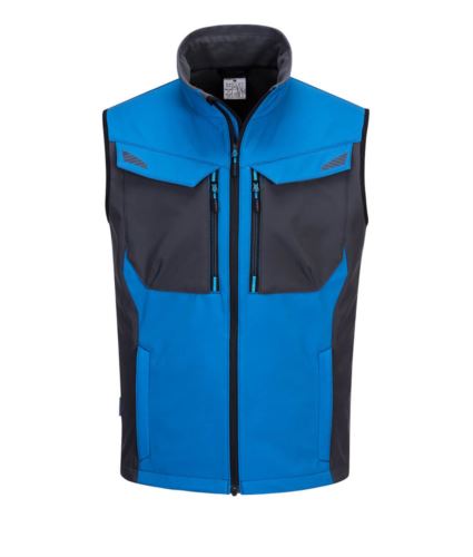 Gilet softshell azzurro royal/nero