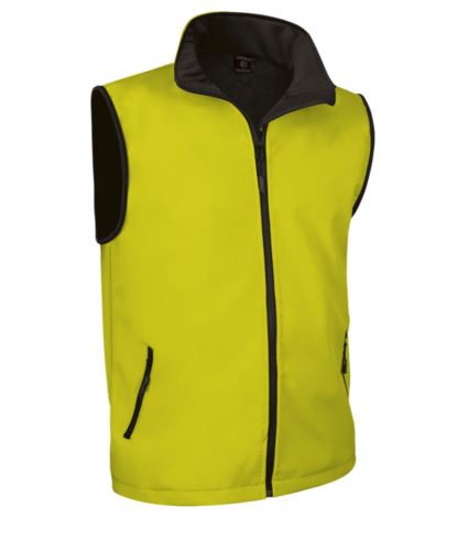 gilet in softshell giallo