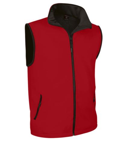 Gilet in softshell rosso