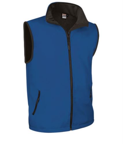 gilet in softshell azzurro royal