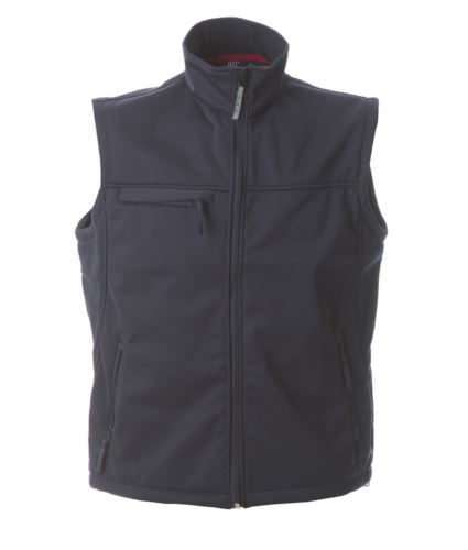 Gilet softshell impermeabile blu navy