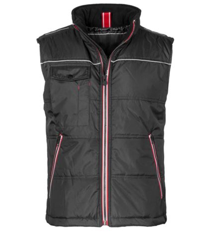 Gilet trapuntato nero